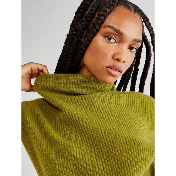 • free people cashmere mock neck sleeveless pullover sweater • - Picture 4 of 5